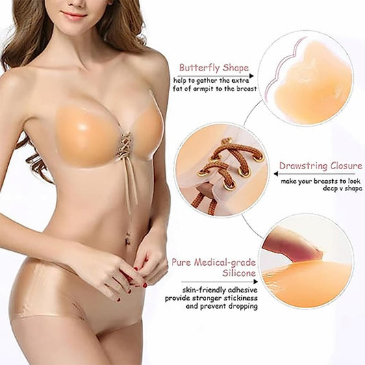 Invisible Strapless Silicone Breast Lift Adhesive Bra